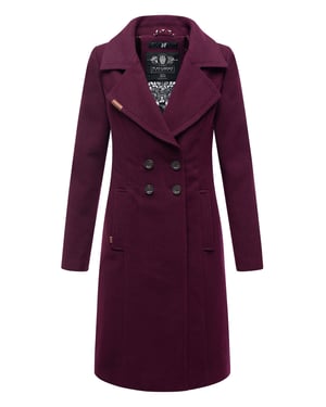 Navahoo Dames Trenchcoat Wooly – Premium Wintermantel met Elegante Pasvorm