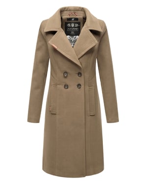 Navahoo Dames Trenchcoat Wooly – Premium Wintermantel met Elegante Pasvorm