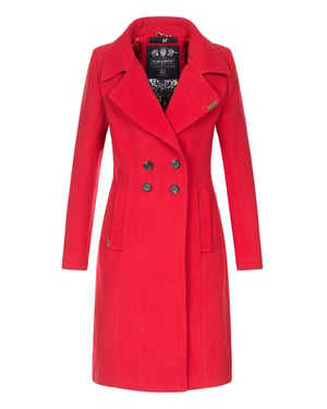 Navahoo Dames Trenchcoat Wooly – Premium Wintermantel met Elegante Pasvorm