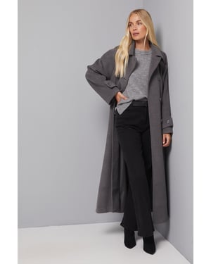Petite Maxi Double Breasted Car Coat