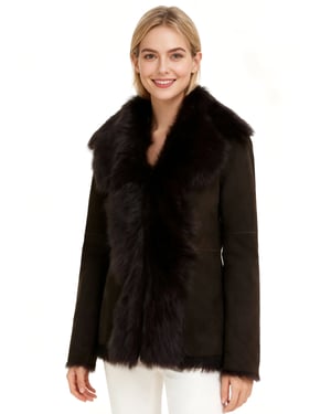 Brun Toscana Merino Shearling Mockajacka Dam - Siena