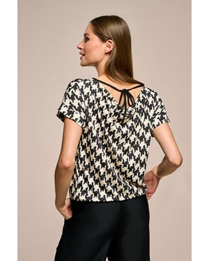 Benza Print Top Zwart / Wit