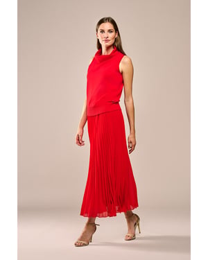 Lara Plisse Rok Rood
