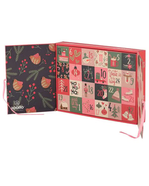 Apollo Dames sokken adventskalender 12-paar kerst giftbox