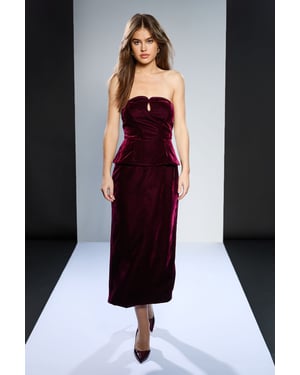 Runway 1.8.1.8 Stretch Velvet Strapless Dress