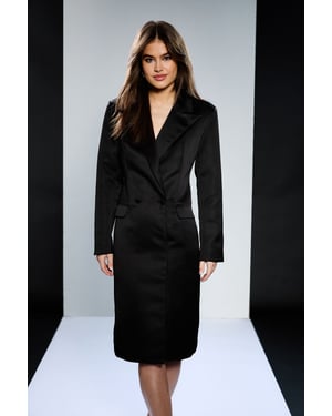 Runway 1.8.1.8 Satin Double Breasted Blazer Dress
