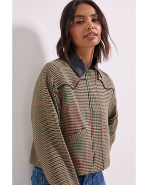 PU Collar Jacket