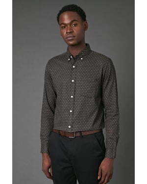 Tile Print Long Sleeve Shirt