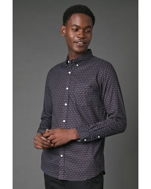 Tile Print Long Sleeve Shirt