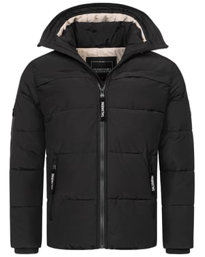 Alessandro Salvarini heren gewatteerde winterjas AS-334 met gevoerde capuchon