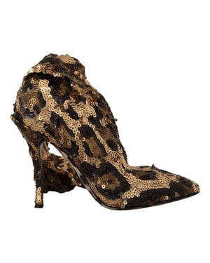 Pailletten Luipaard Pumps