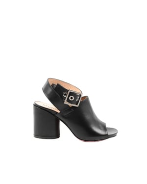 Spänne Läder Klack Sandal