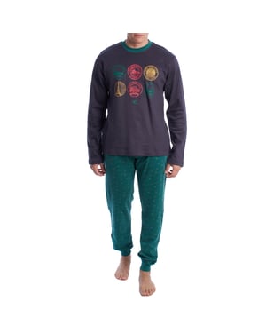Herrpyjamas i bomull med lång ärm KLP4