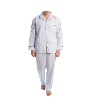 Herrpyjamas i poplin med lång ärm KL30233