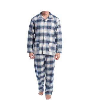 Katoenen herenpyjama met lange mouwen KLP7