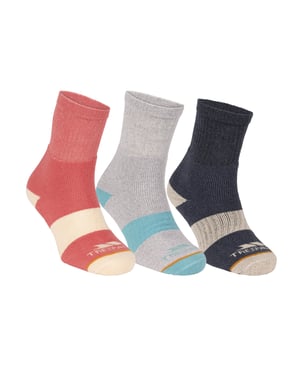 Trespass Dames/Dames Wendall Sokken (Set van 5) (Indigotoon/Heather grijs/Roze waas)