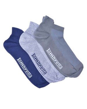 Lambretta Mens Trainer Socks (Pack of 3) (Navy/Khaki/Grey Marl)