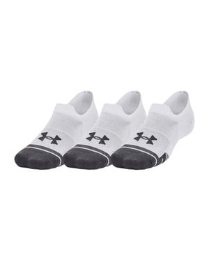 Under Armour Unisex Adult Ultra-Low Training Sports Socks (Pack of 3) (White)