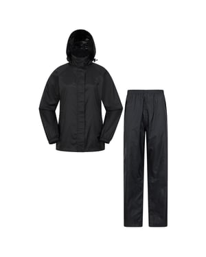 Mountain Warehouse Dames/Dames Pakka Jas en Broek Set (Zwart)