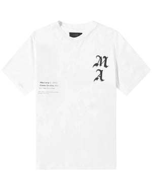 Amiri Wes Lang Checker Skull Tee White