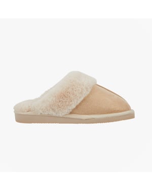 Jo & Joe Glimmer Womens Mule Slippers Beige
