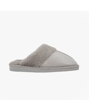 Jo & Joe Glimmer Womens Mule Slippers Grey