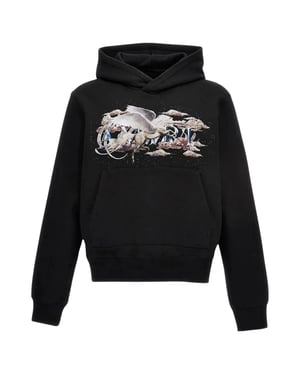 Amiri Pegasus Script Hoodie Svart