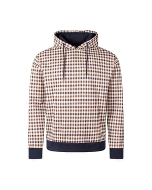Aquascutum Active Iconic Club Check Beige Hoodie
