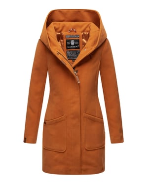Marikoo dames wintermantel met capuchon en getailleerd model