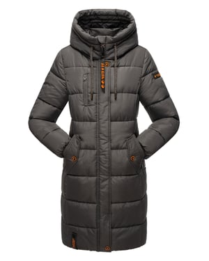 Marikoo dames winterjas – Lange gewatteerde jas met capuchon & zakken