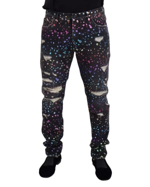 Regenboog Spat Verweerde Jeans Pan73302