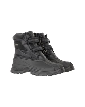'Grit' Women's Short Muck Boots with Touch Strap Fastening Cushioned Footbed Hiking Shoes Black