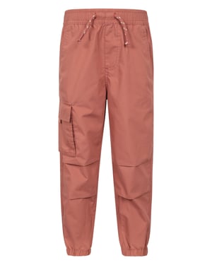 'Active' Kids Trousers with Multiple Pockets Hook & Loop Closure Quick Drying Pants Rust