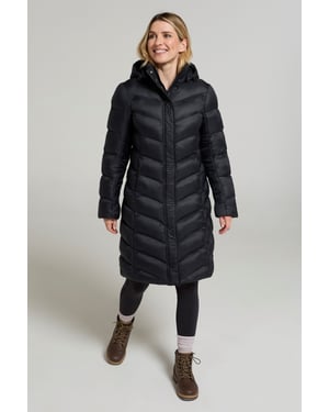 'Alexa' Women's Padded Jacket Water Resistant Warm Winter Hooded Coat Black