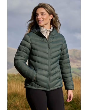 'Seasons' Women's Padded Jacket Water Resistant Insulated Winter Coat Olive