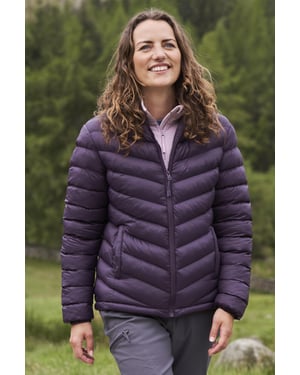'Seasons' Women's Padded Jacket Water Resistant Insulated Winter Coat Purple