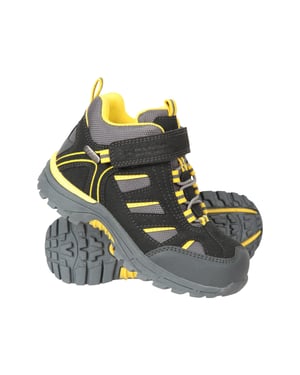 'Drift' Junior Kids Boots Waterproof EVA Footbed Casual Hiking Shoes Dark Grey
