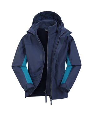 'Cannonball' Kids Waterproof Jacket with Multiple Pockets Breathable Warm Coat Navy