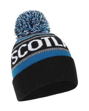 Scotland Men's Pom Beanie Cotton Warm Cosy Everyday Hat Winter Beanie Navy