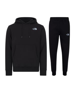 The North Face Men’s Outline Logo Hooded Tracksuit Set Black