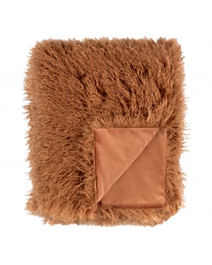 furn. Rowan Faux Fur Throw Ginger