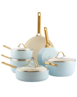 Greenpan Padova pannenset 10-delig light blue