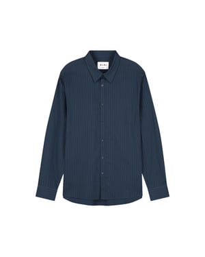 Olaf Hussein Stitched striped relaxed shirt lange mouw overhemden m230301