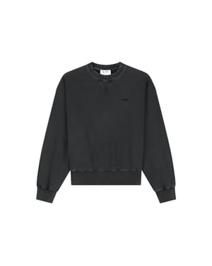 Olaf Hussein Washed signature boxy crewneck sweaters m230206