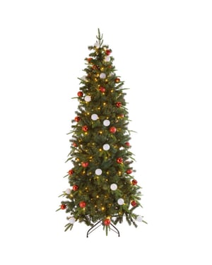 Easy Set up Tree Kerstboom met versiering ® led avik red 210 cm 310 lampjes