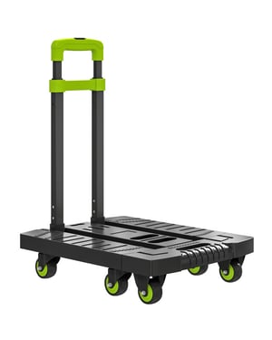 4goodz Opvouwbare plateauwagen kunststof 49x35x102cm groen