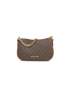 Michael Kors Carmela Kleine Pouchette Schoudertas Bruin