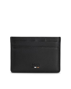 Ray with Logo Trim Card Holder in Black