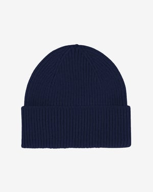 Merino Wool Beanie Beanie in Dark Blue