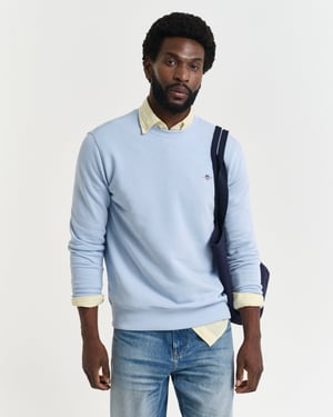 Crew Neck Sweatshirt in Light Blue
